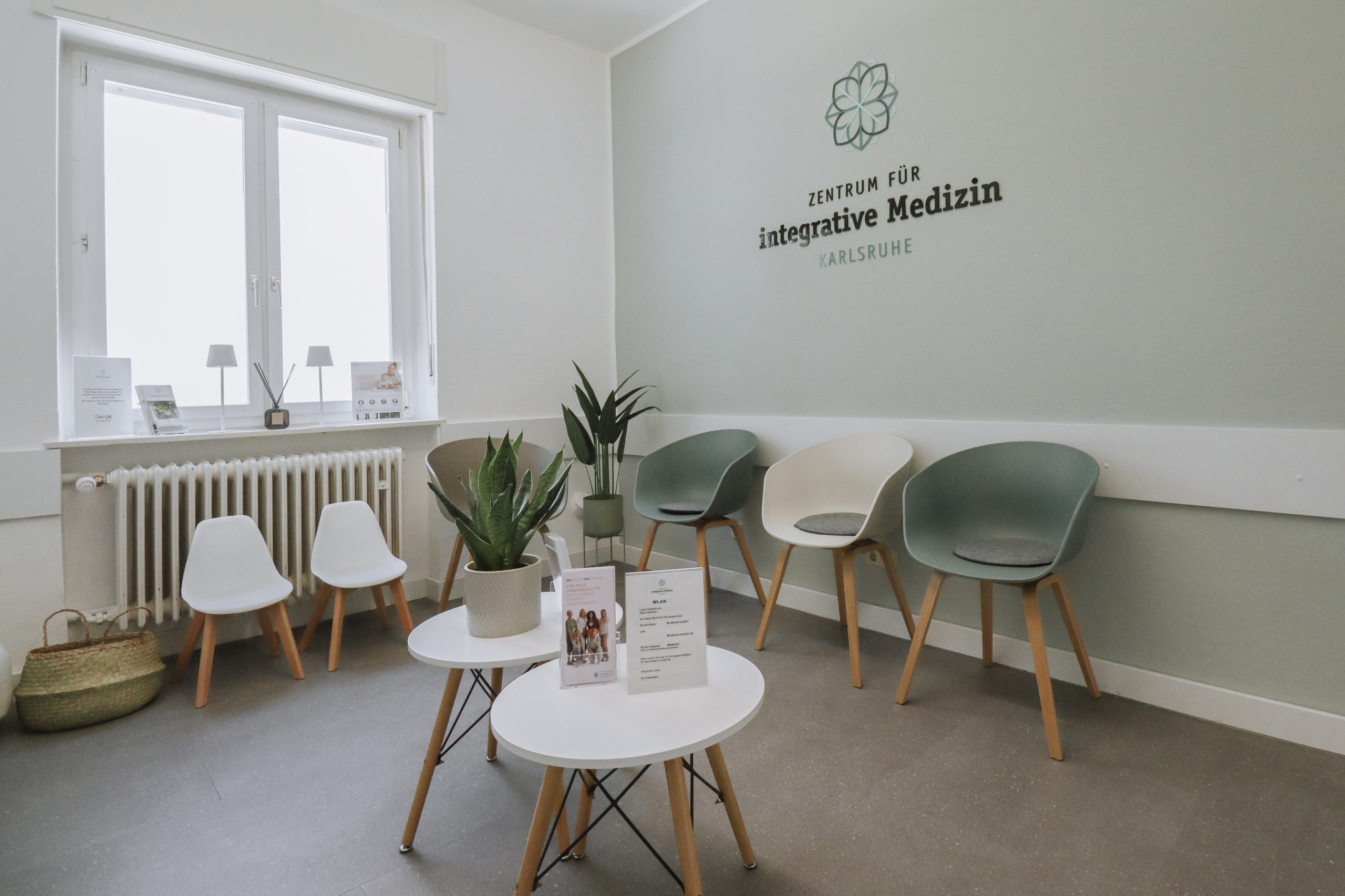 Wartebereich im Zentrum fuer integrative Medizin Karlsruhe